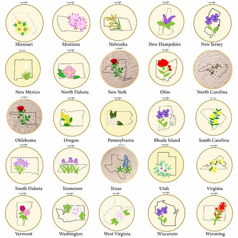 Floral State Map Kit