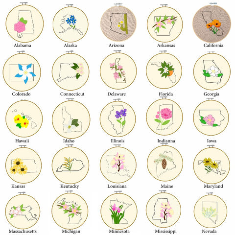 Floral State Map Kit