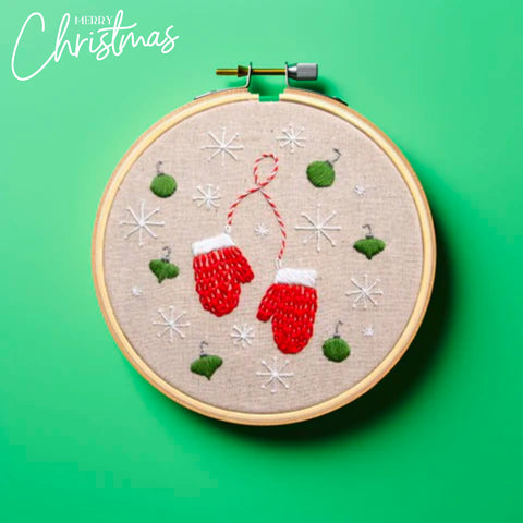 Red and Green Mittens Christmas Kit