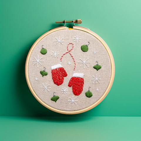 Red and Green Mittens Christmas Kit
