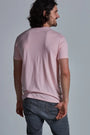 ONNO bamboo t-shirt in Pink, Nic is 5'11" and wearing size M.