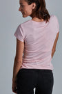 ONNO bamboo t-shirt in Pink, Christina is 5'9" and wearing size S.